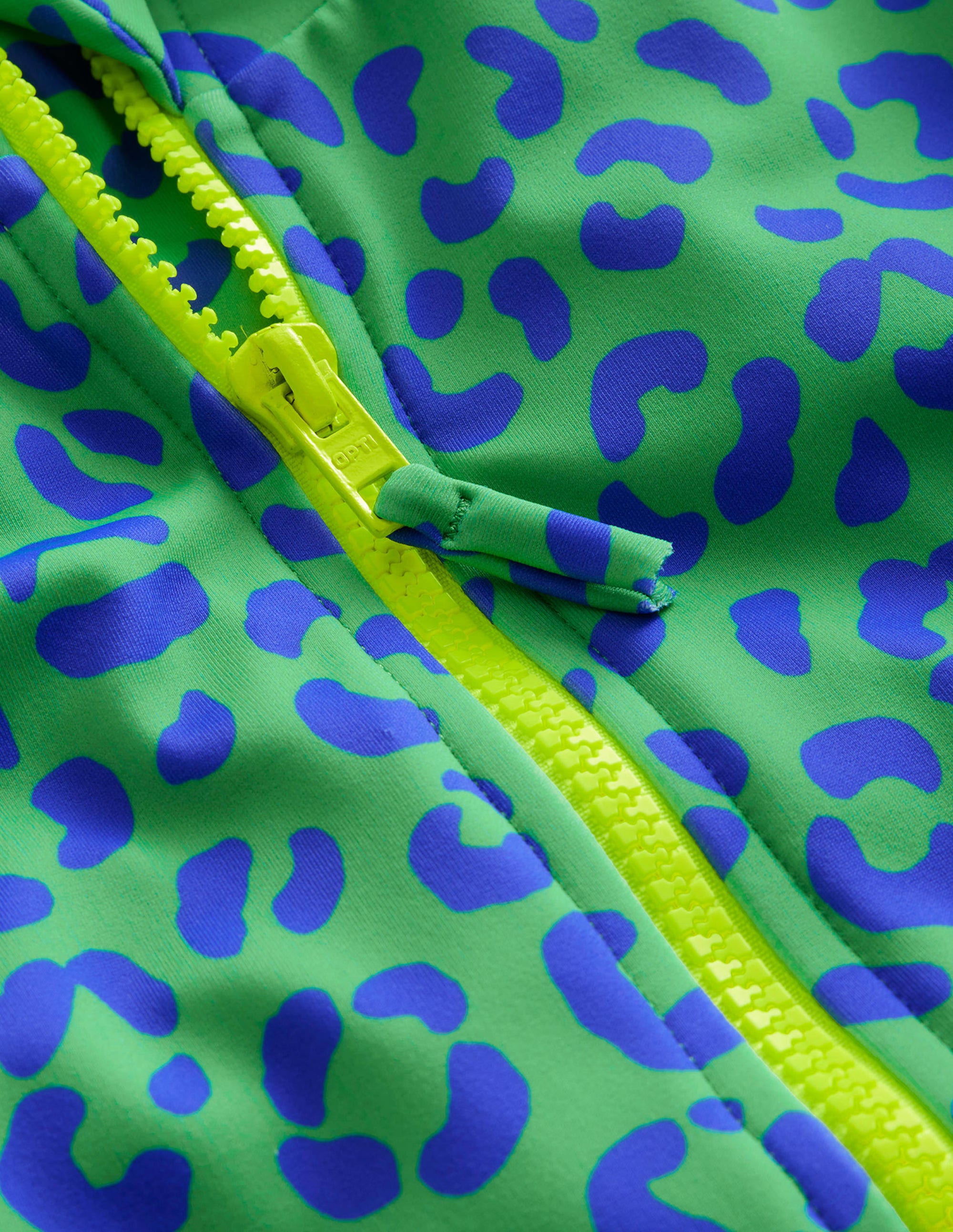 Long-sleeved Swimsuit-Green Leopard - Image 3