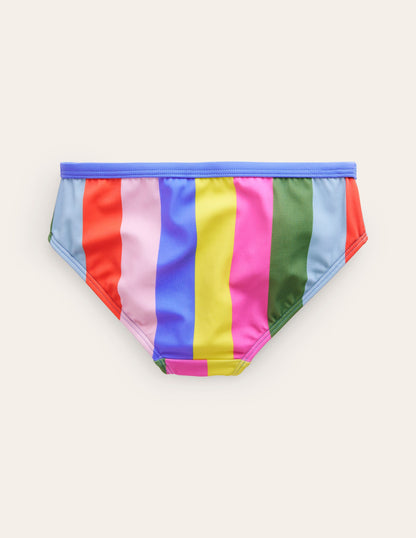 Patterned Bikini Bottoms-Soft Multi Stripe