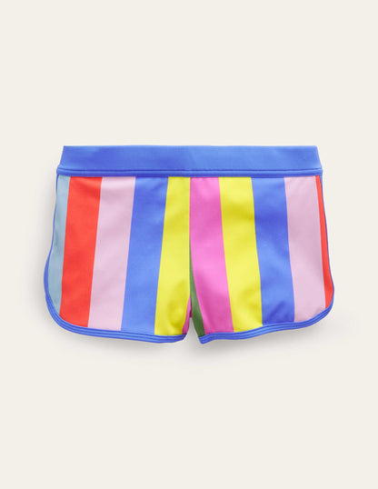 Patterned Swim Shorts-Soft Multi Stripe