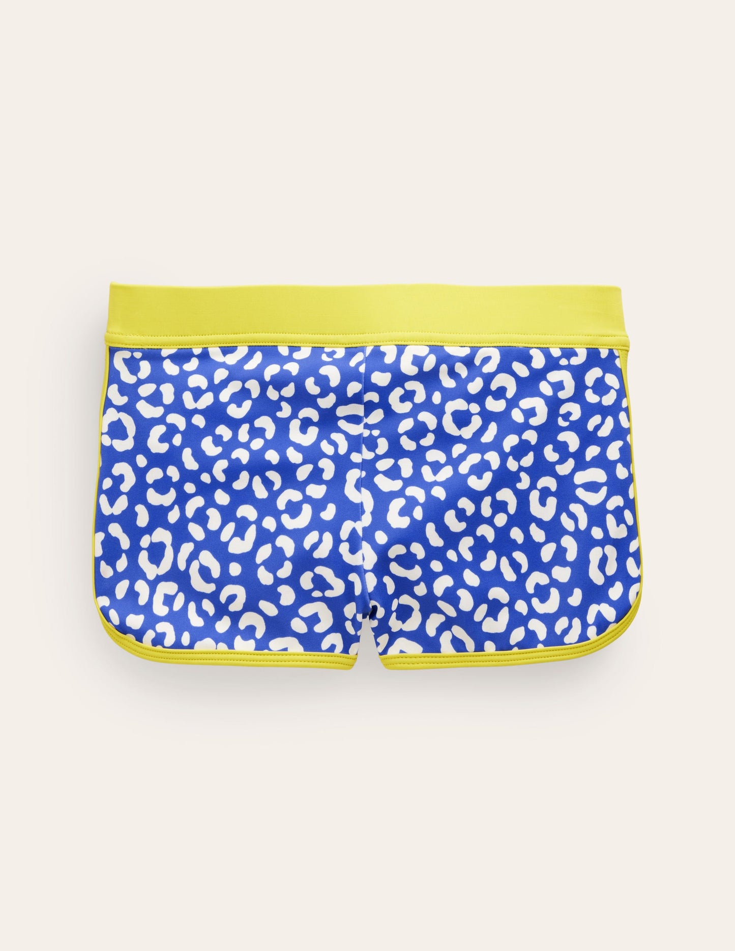 Patterned Swim Shorts-Blue Leopard