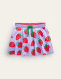 Printed Jersey Skort-Parma Violet Strawberries