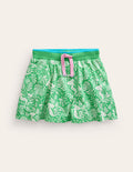 Printed Jersey Skort-Pea Green Mermaids