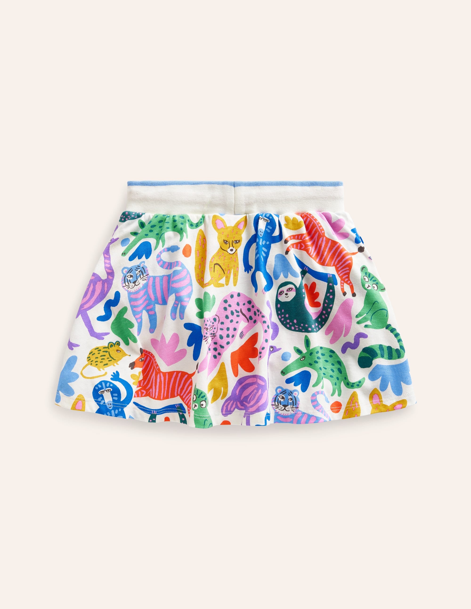 Printed Jersey Skort-Multi Safari Friends - Image 2