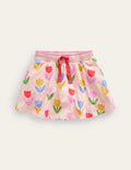 Printed Jersey Skort-Provence Dusty Pink Tuilips
