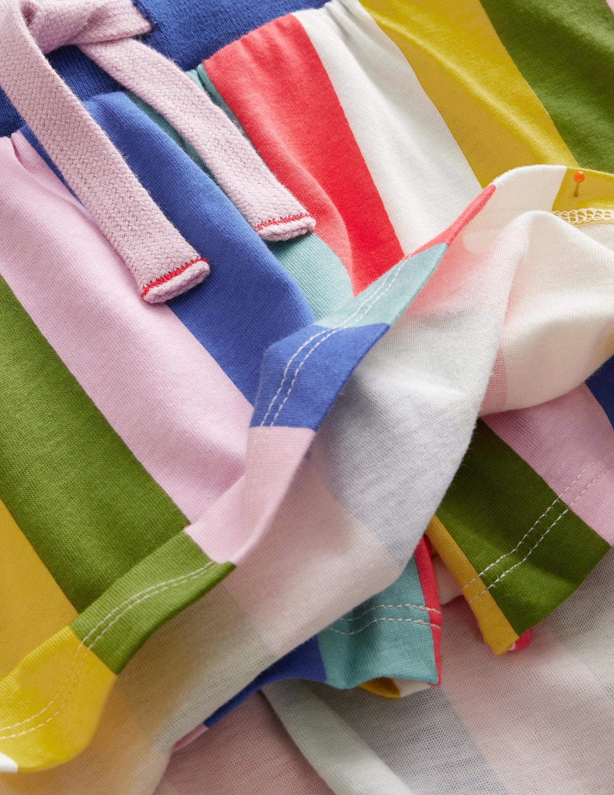 Printed Jersey Skort-Multi Rainbow Stripe-3