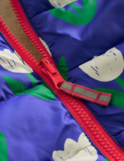 Borg Mix Reversible Gilet-Blue Heron Tulips-3