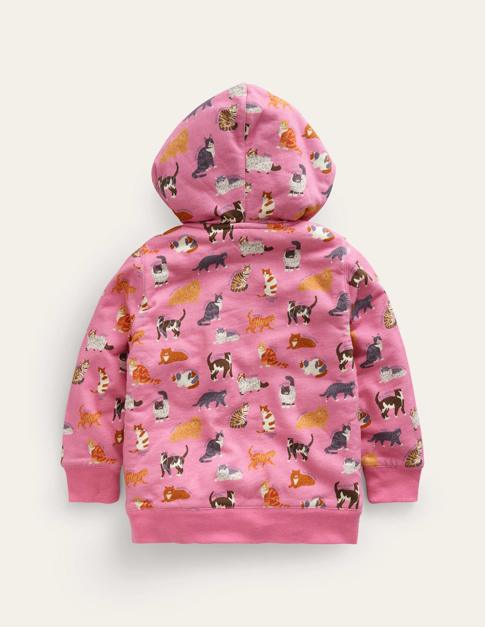 Shaggy-lined Hoodie-Formica Pink Cats - Image 2