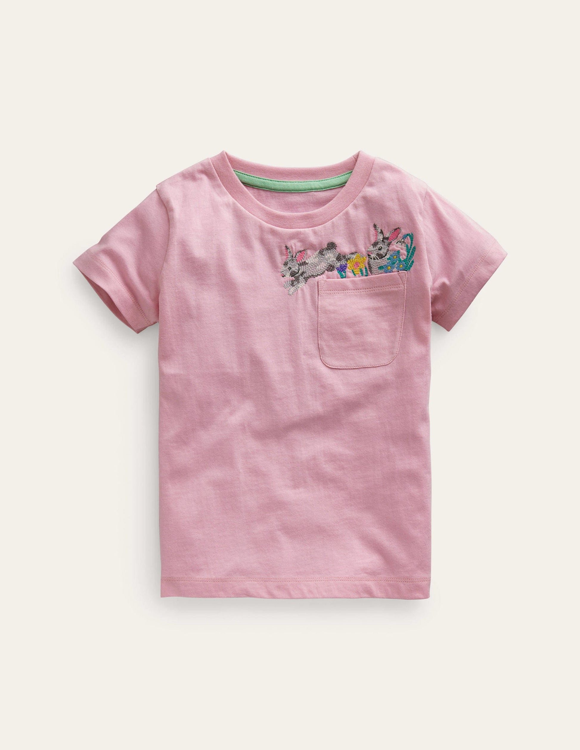 Peeping Pocket T-Shirt-Sweet Pea Pink-1
