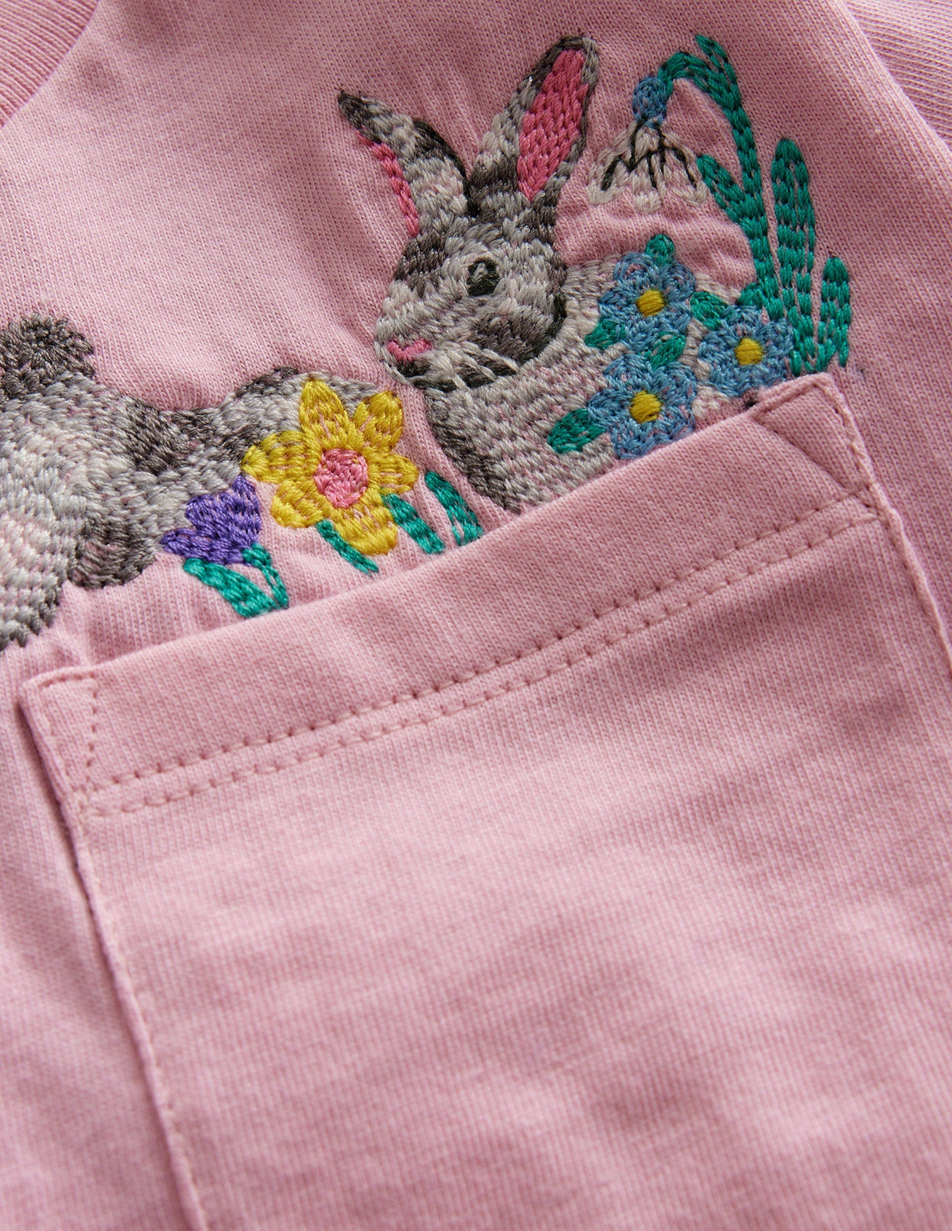 Peeping Pocket T-Shirt-Sweet Pea Pink-3