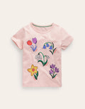 Printed Graphic T-Shirt-Provence Dusty Pink Flowers