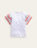 Broderie Mix T-shirt-Ivory/Multi
