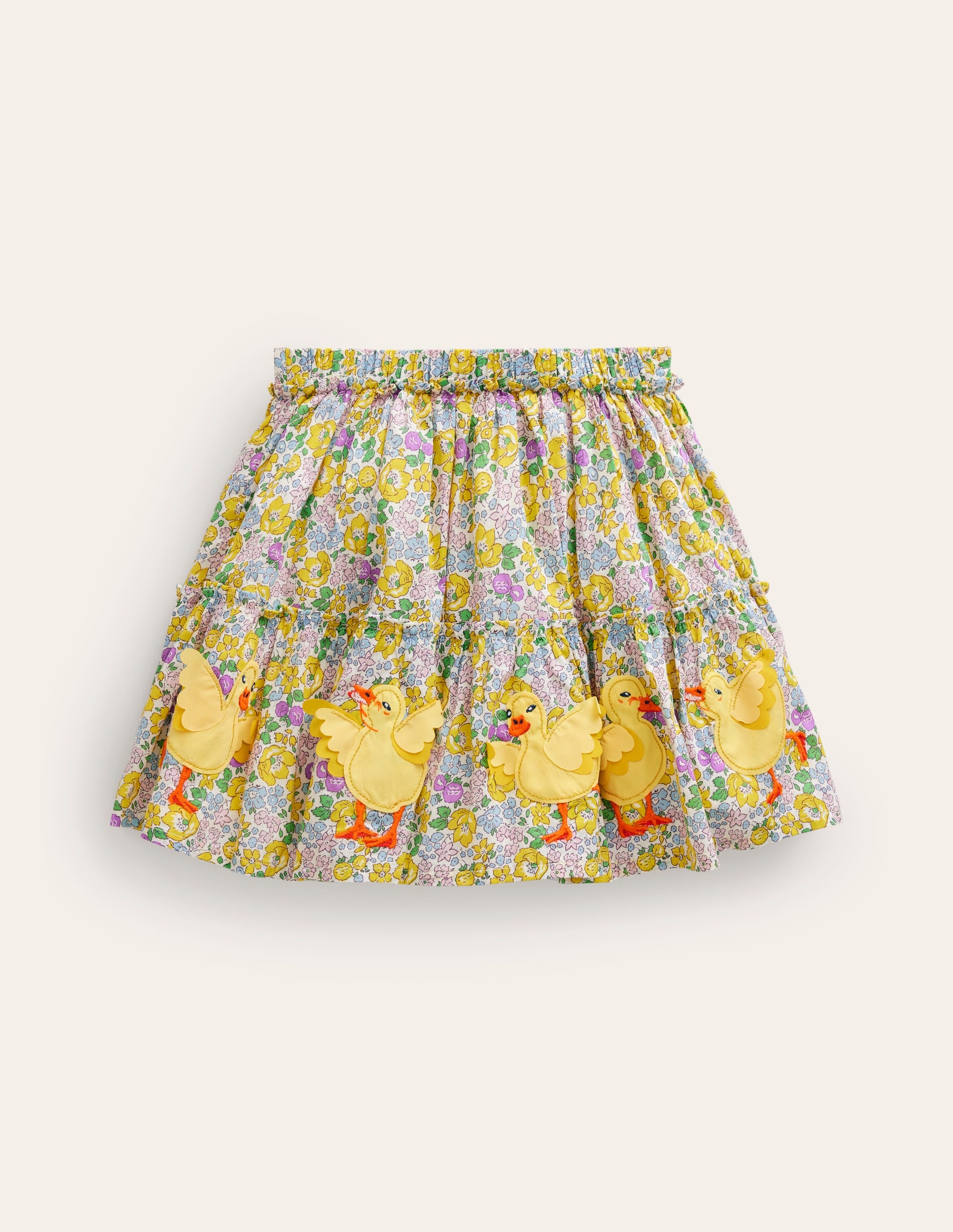 Appliqué Skirt-Yellow Spring Bloom Chicks - Image 2
