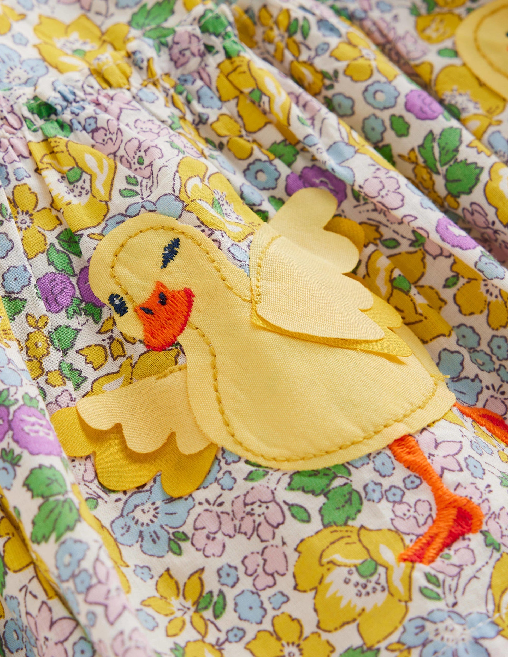 Appliqué Skirt-Yellow Spring Bloom Chicks-4
