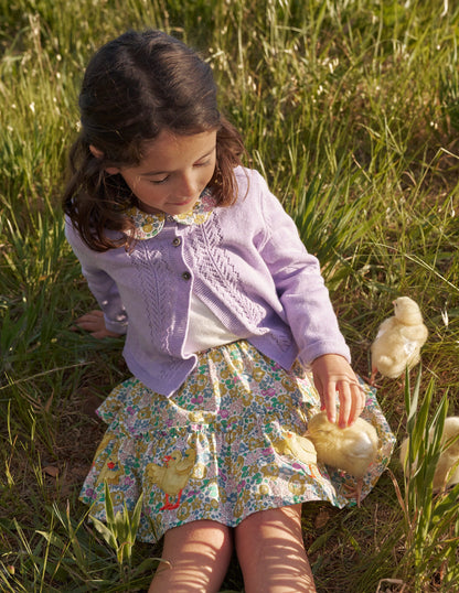 Appliqué Skirt-Yellow Spring Bloom Chicks-1