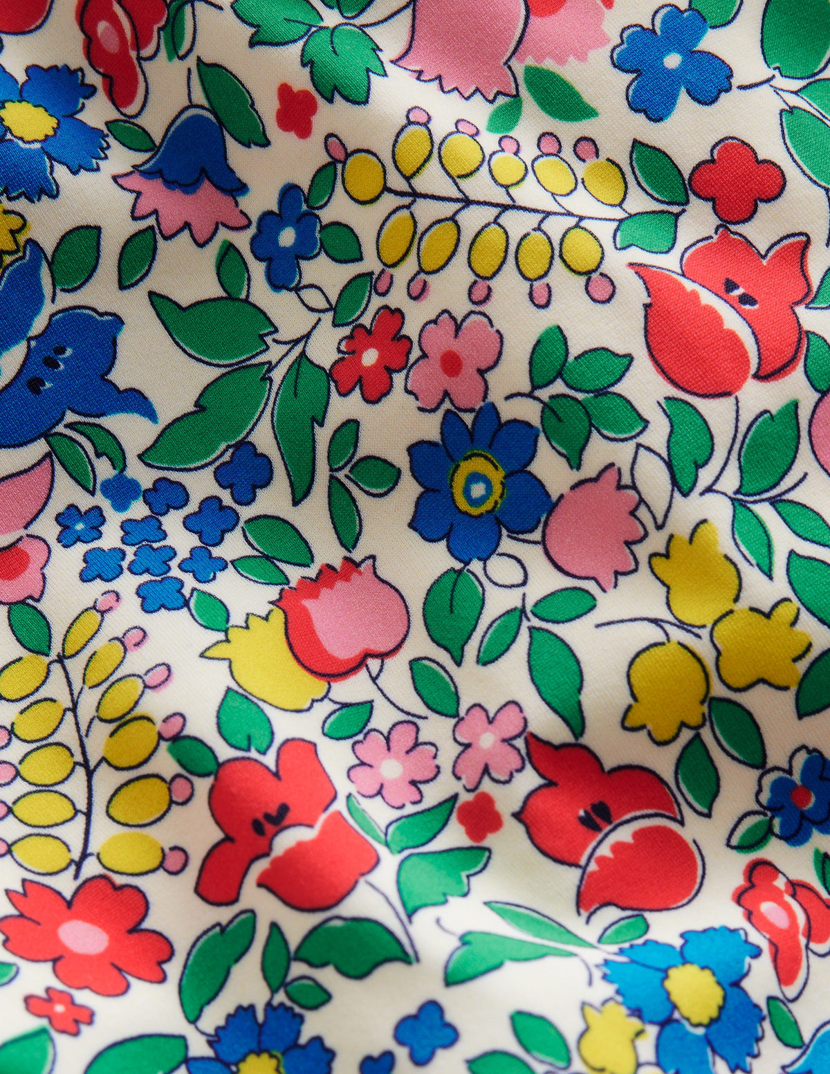 Printed Puff-sleeved Swimsuit-Multi Flowerbed - Image 3