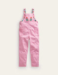 Relaxed Dungarees-Pink / Ivory Stripe