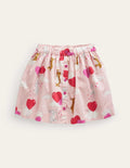 Pull On Twirly Skirt-Ballet Pink Love Bunnies