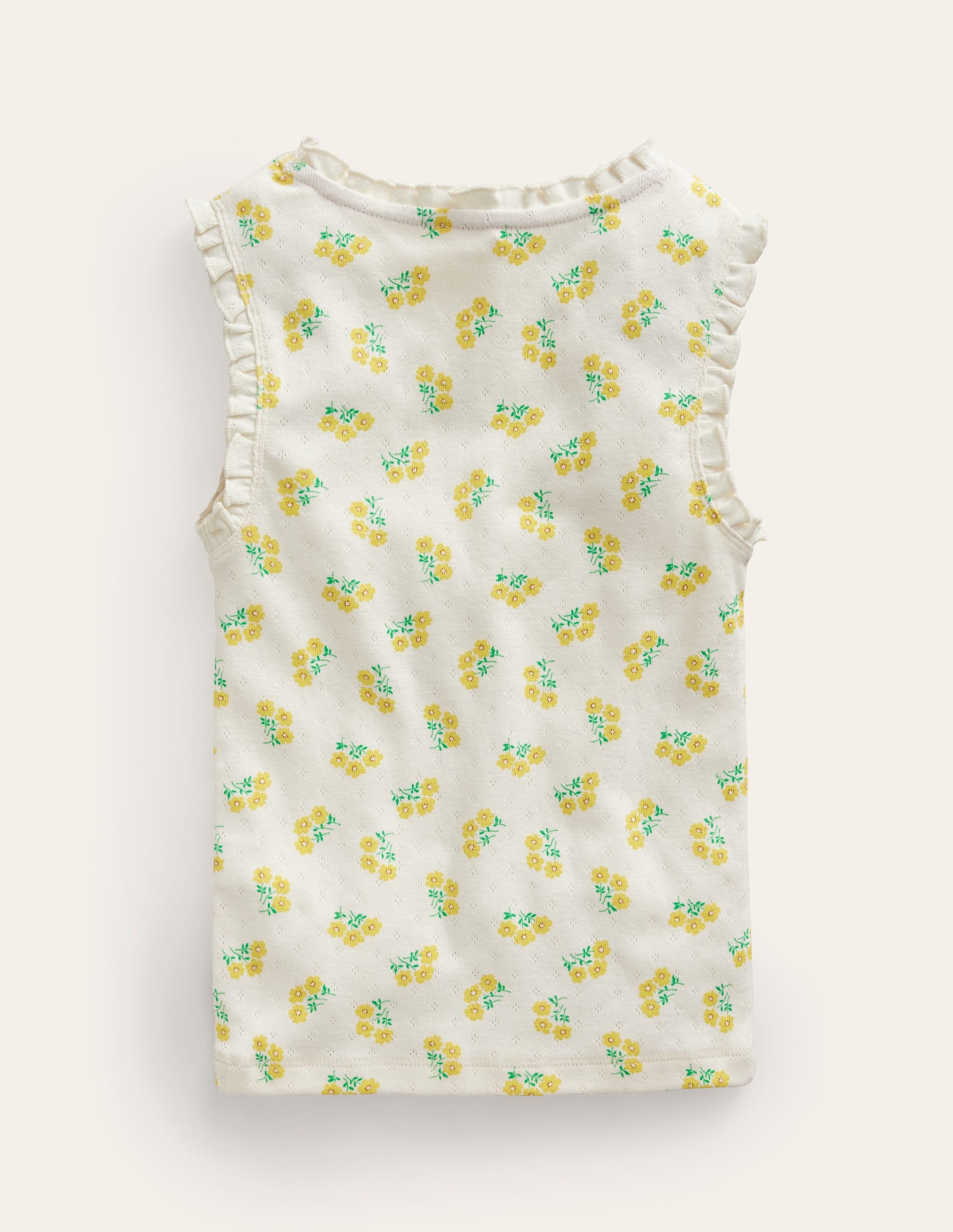 Pointelle Vest-Vanilla Pod Ditsy Floral-2