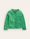 Pointelle Cardigan-Aloe Green