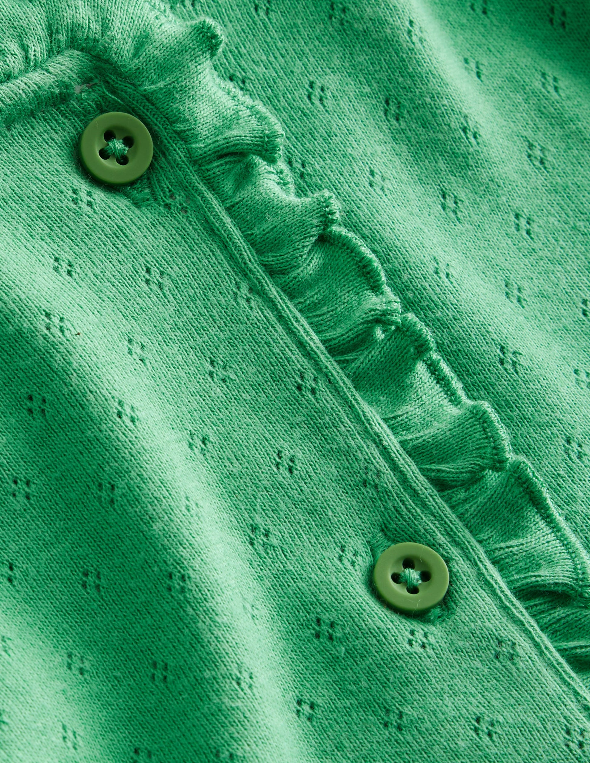 Pointelle Cardigan-Aloe Green-3