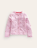 Pointelle Cardigan-Sweet Pea Pink Strawberries