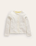 Pointelle Cardigan-Vanilla White