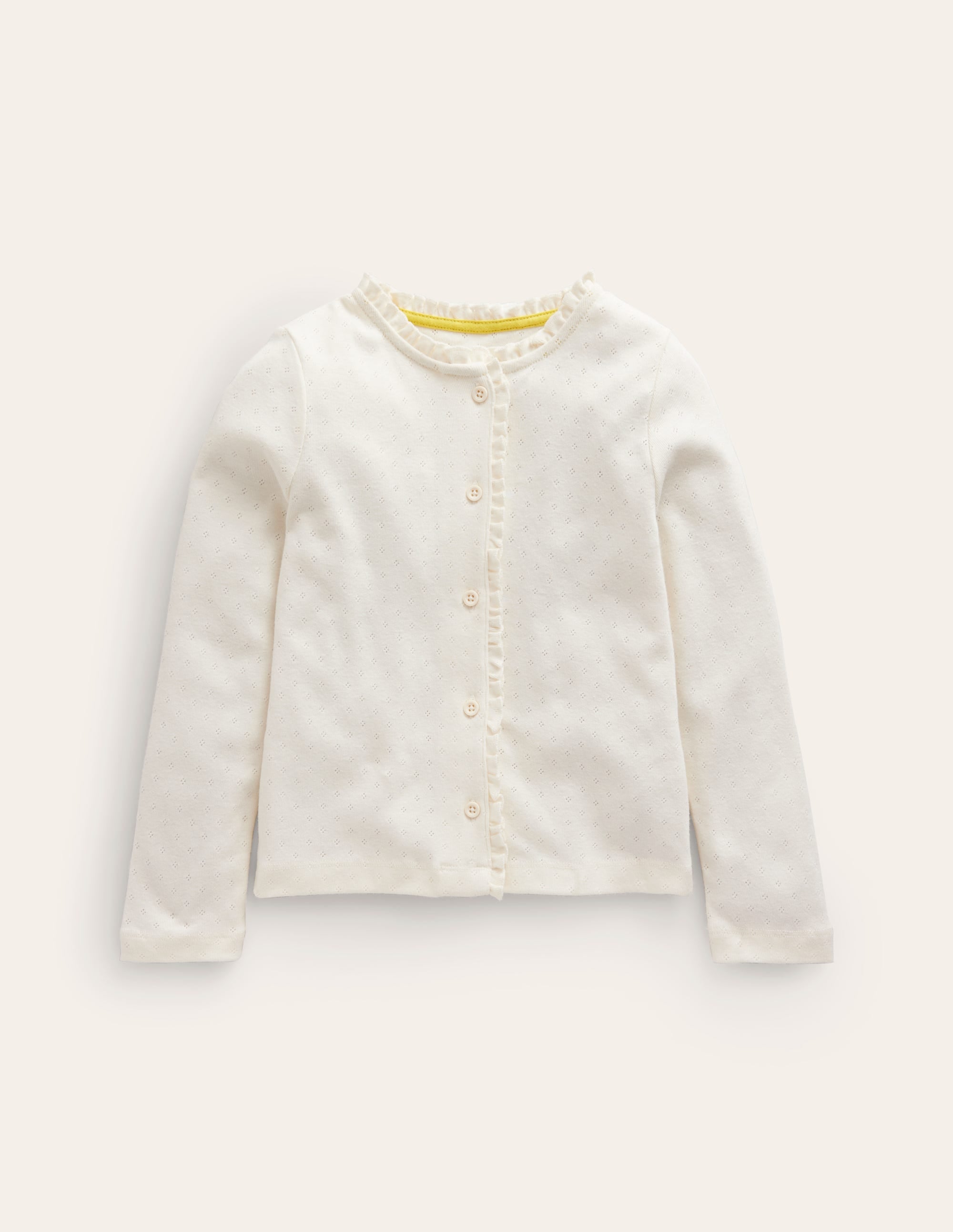 Pointelle Cardigan-Vanilla White - Image 1