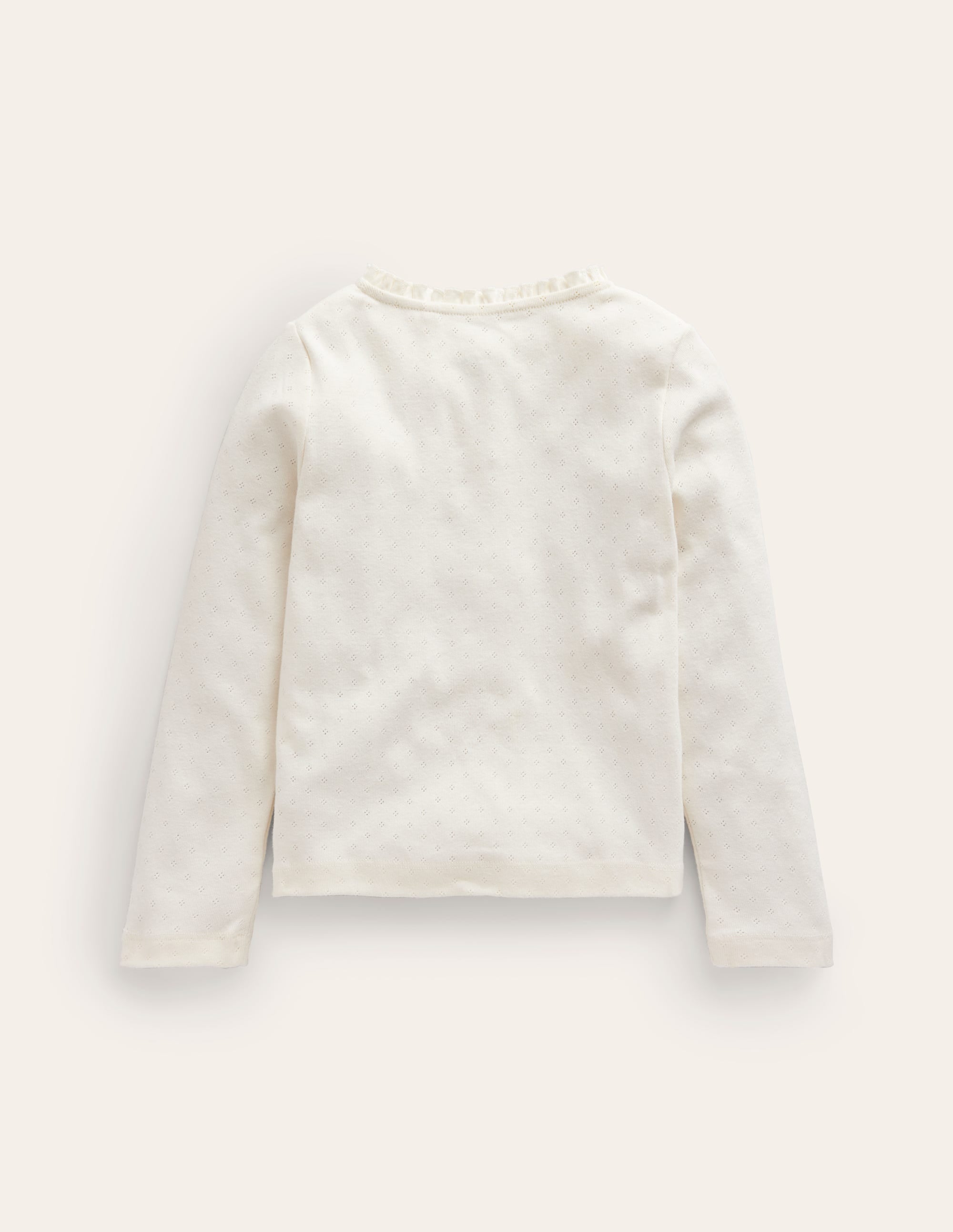 Pointelle Cardigan-Vanilla White - Image 2