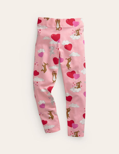 Fun Leggings-Ballet Pink Bunny-1