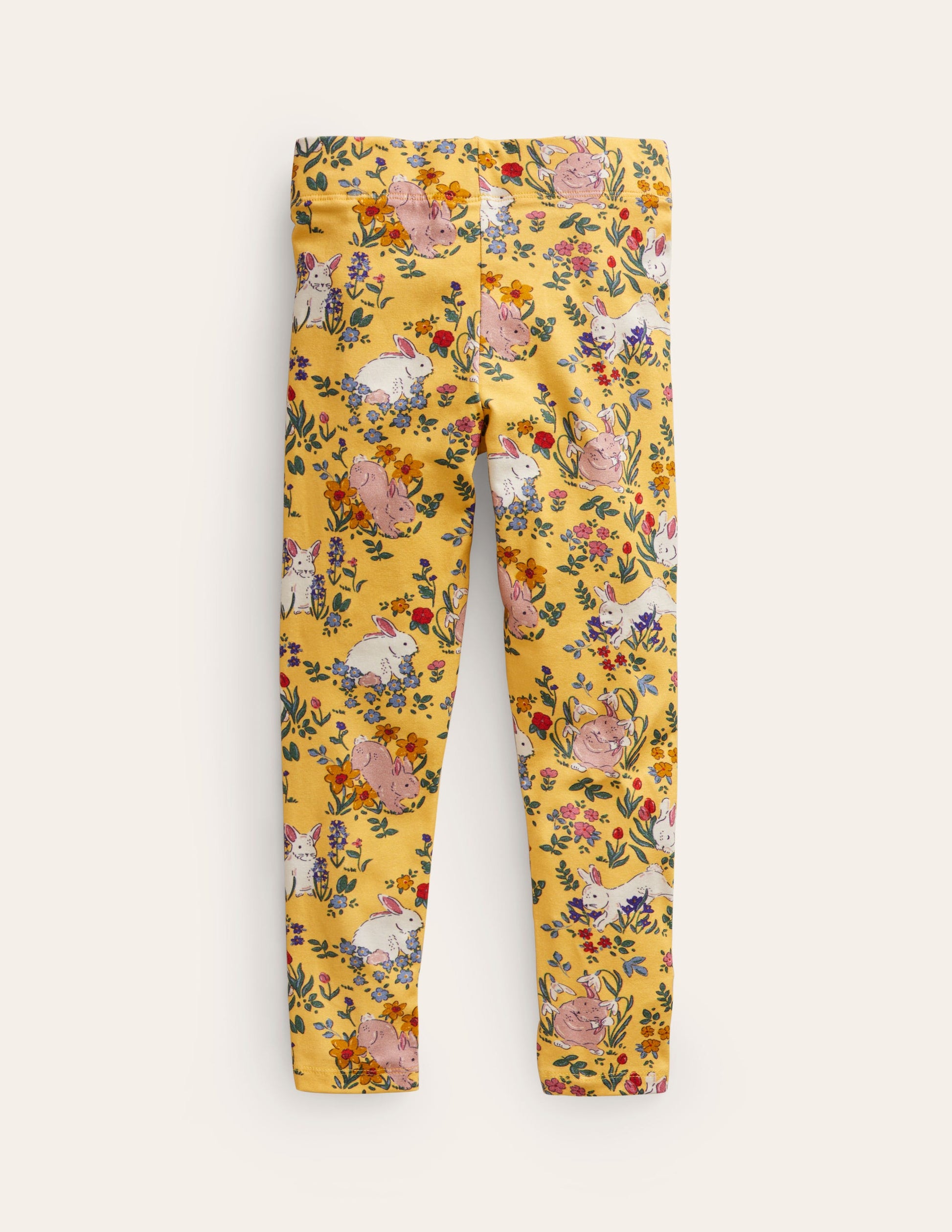 Fun Leggings-Spring Yellow Bunny-2