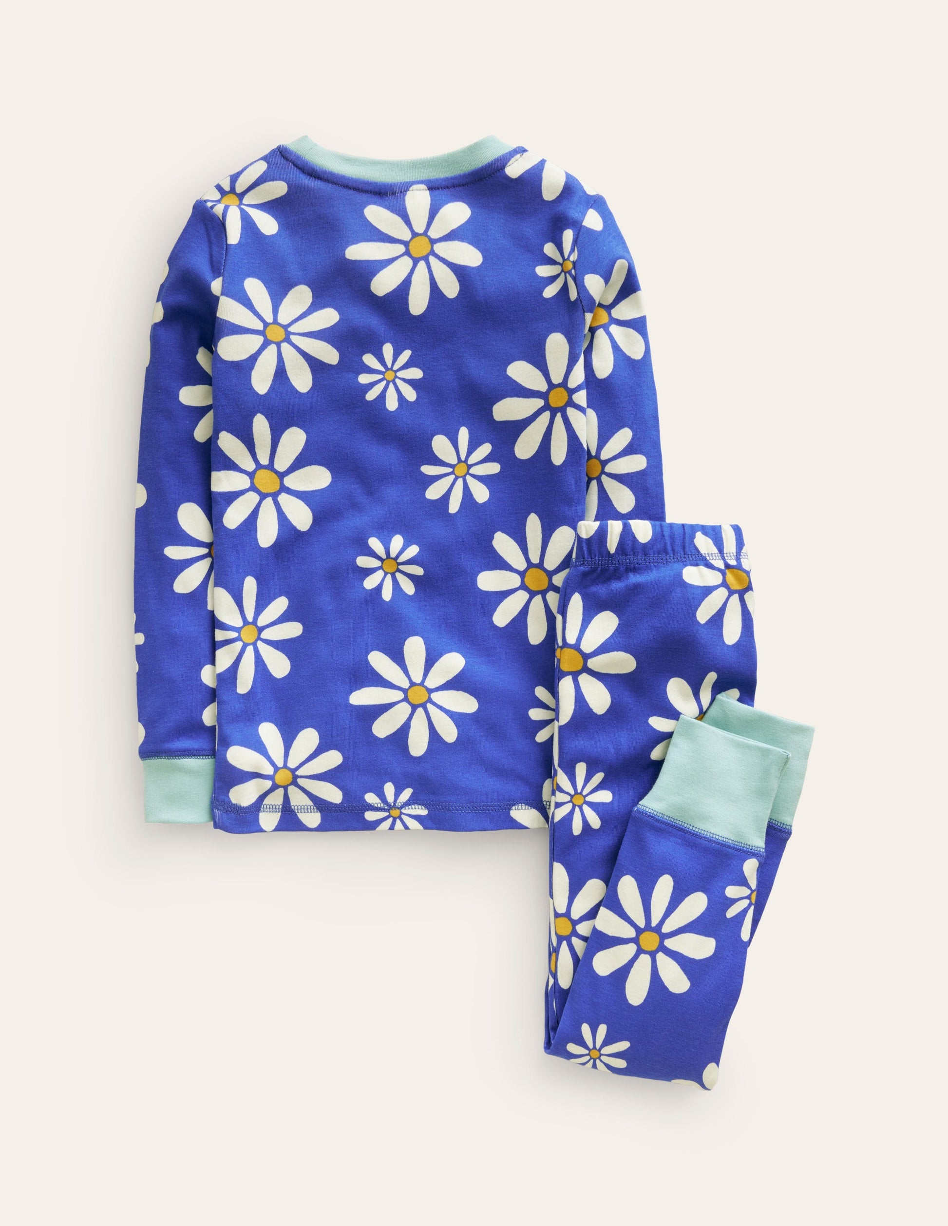 Snug Glow-In-The-Dark Pyjamas-Sapphire Blue Daisies-2