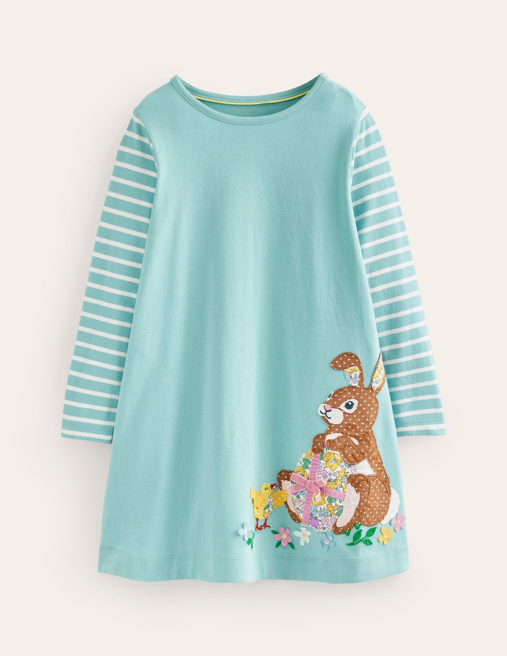 Big Appliqué Dress-Georgian Blue Bunny-1