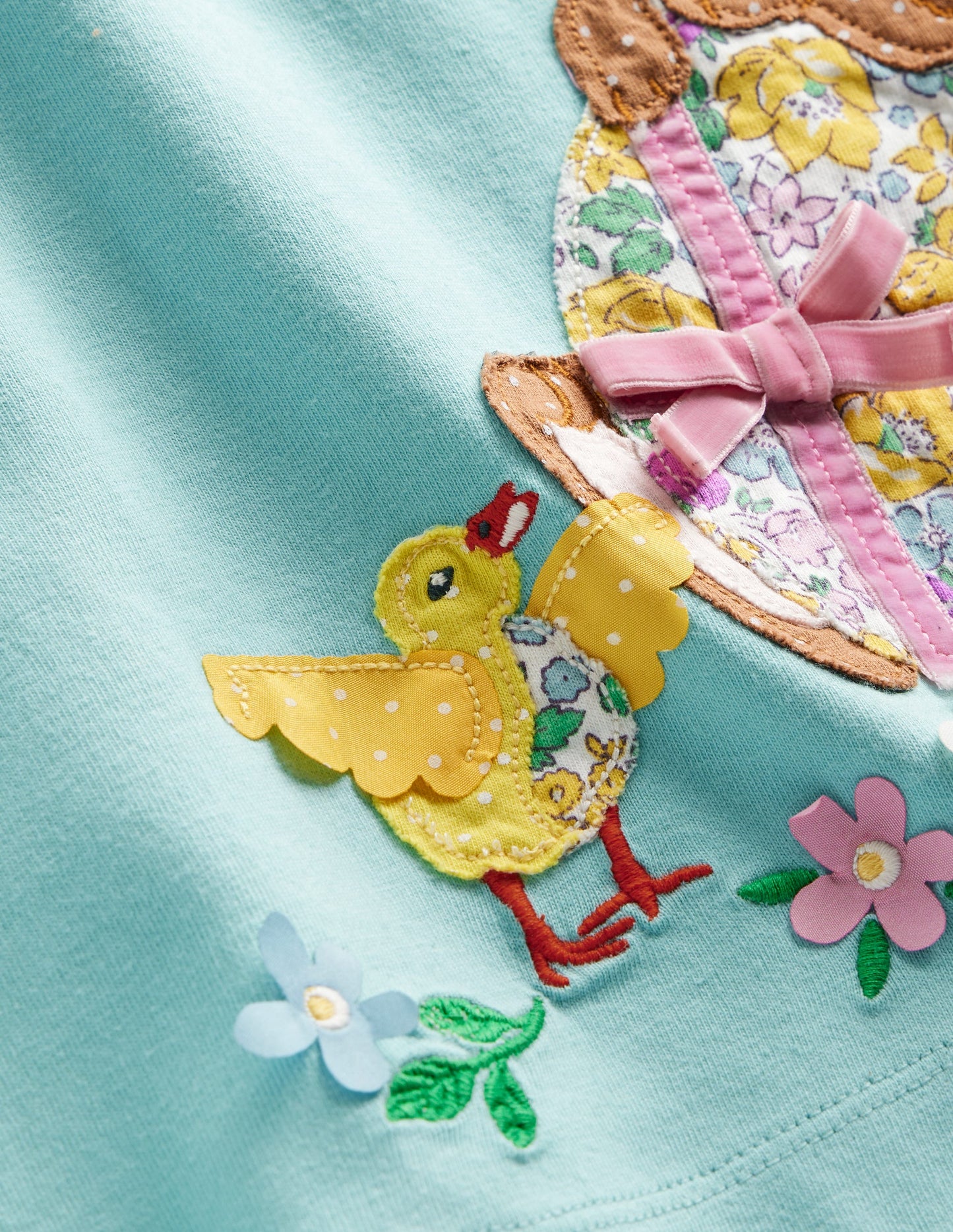 Big Appliqué Dress-Georgian Blue Bunny