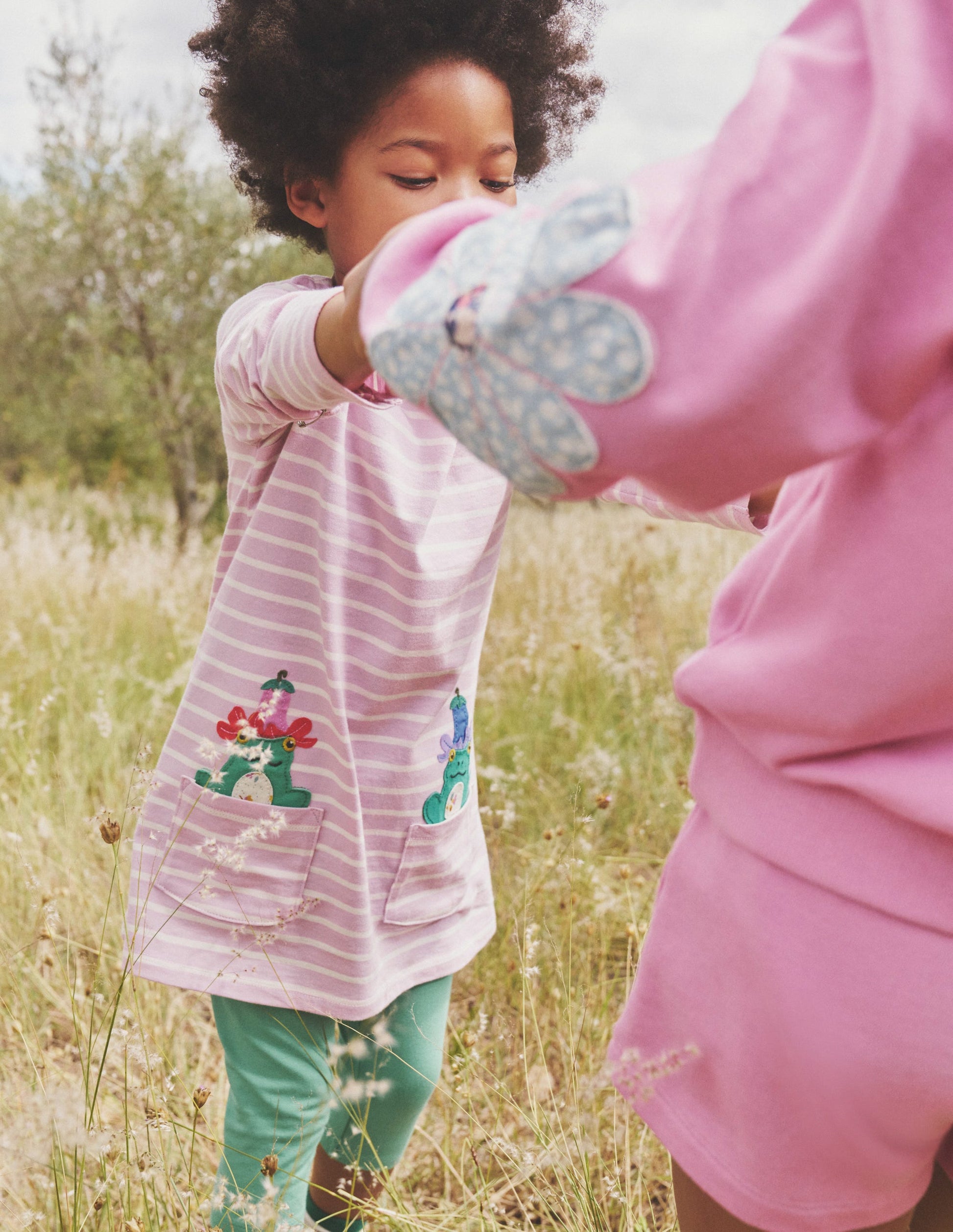 Appliqué Jersey Tunic-Sugared Almond Pink/Ivory-1