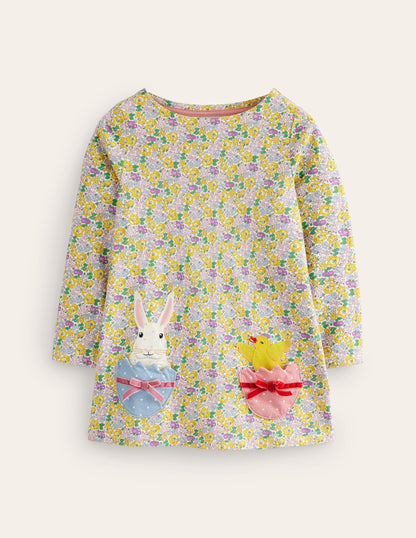 Appliqué Jersey Tunic-Spring Bloom Easter Eggs-1