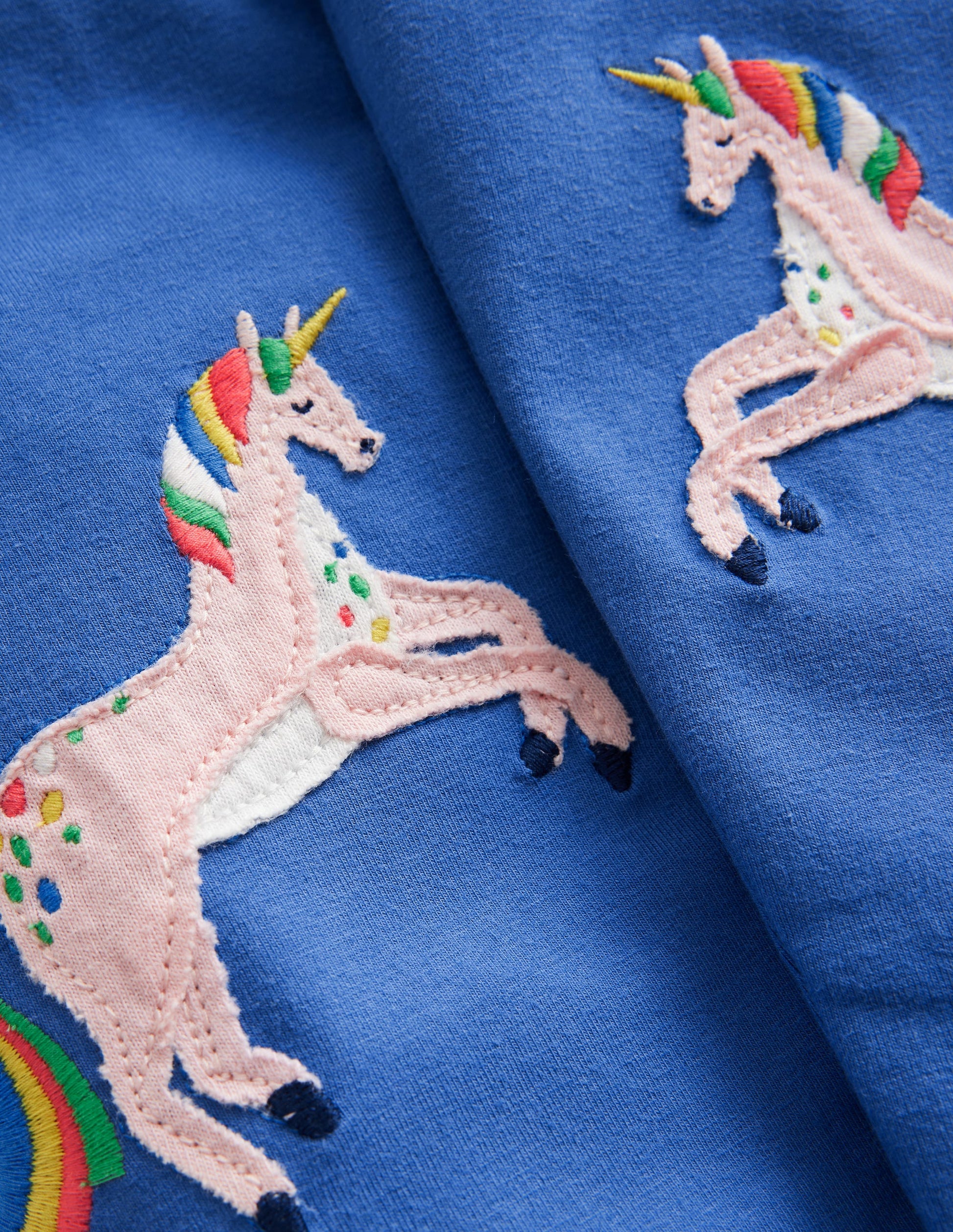 Appliqué Leggings-Bluejay Unicorn-3