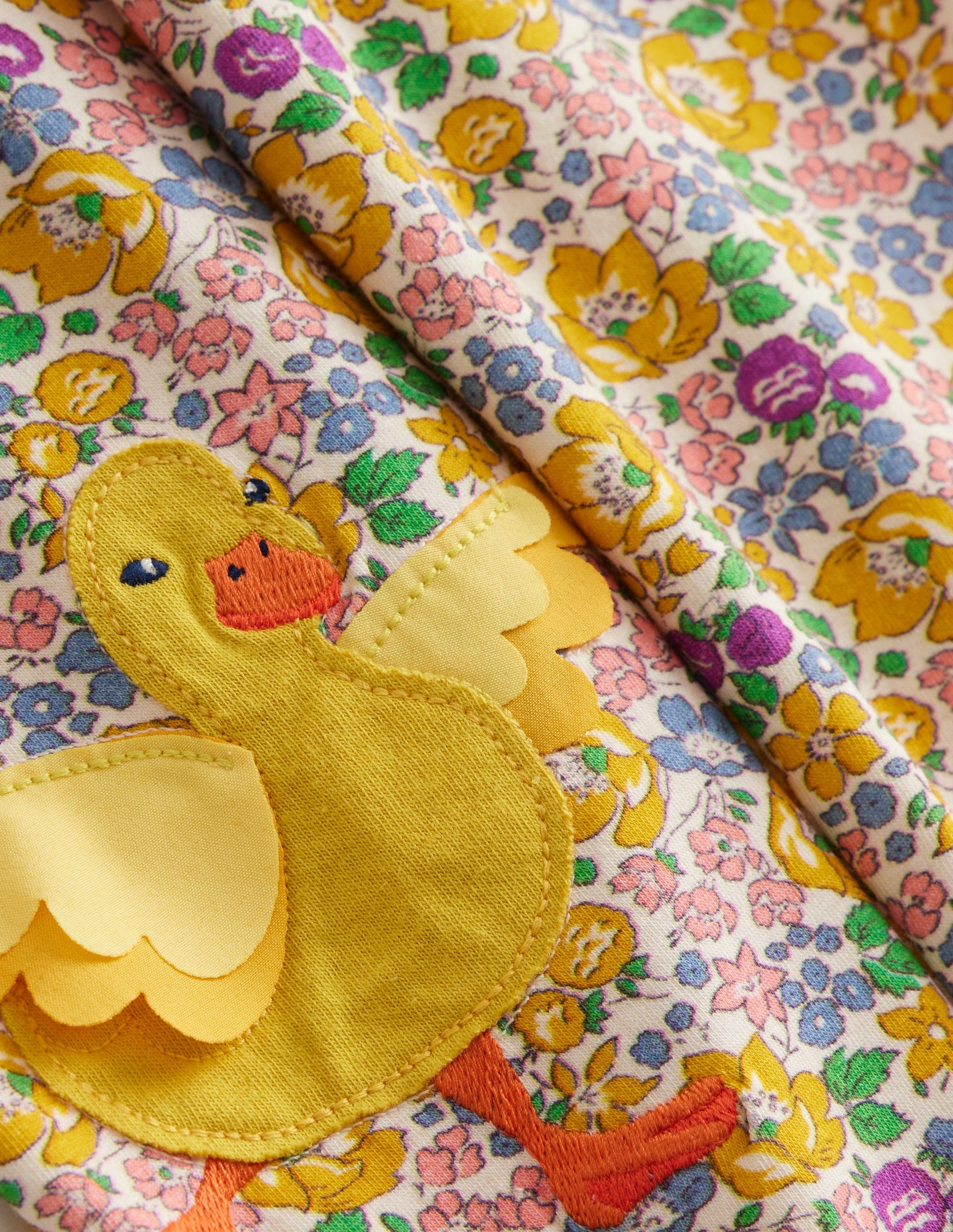 Appliqué Leggings-Yellow Spring Bloom-4