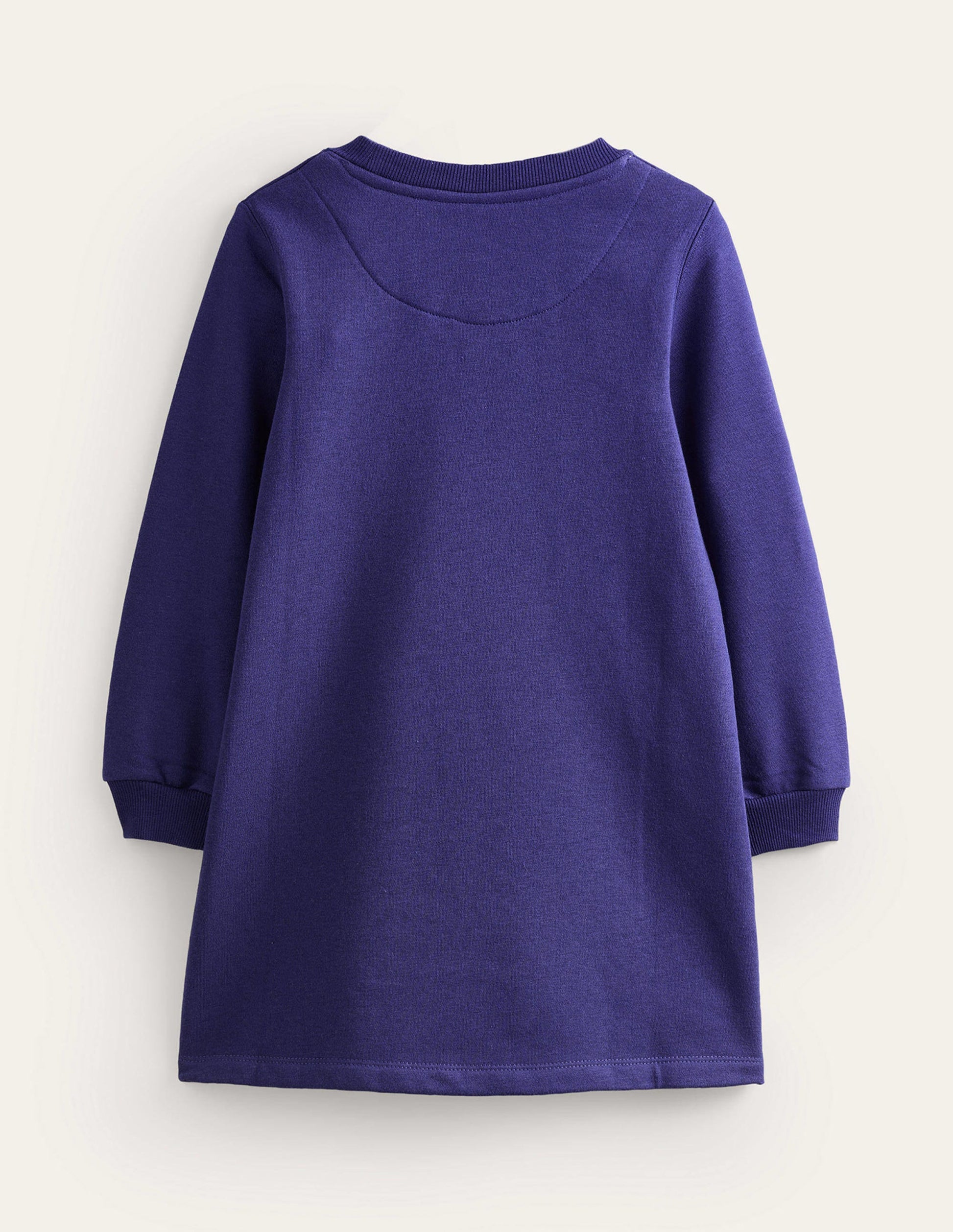 Cosy Appliqué Sweatshirt Dress-Navy Dragons-2