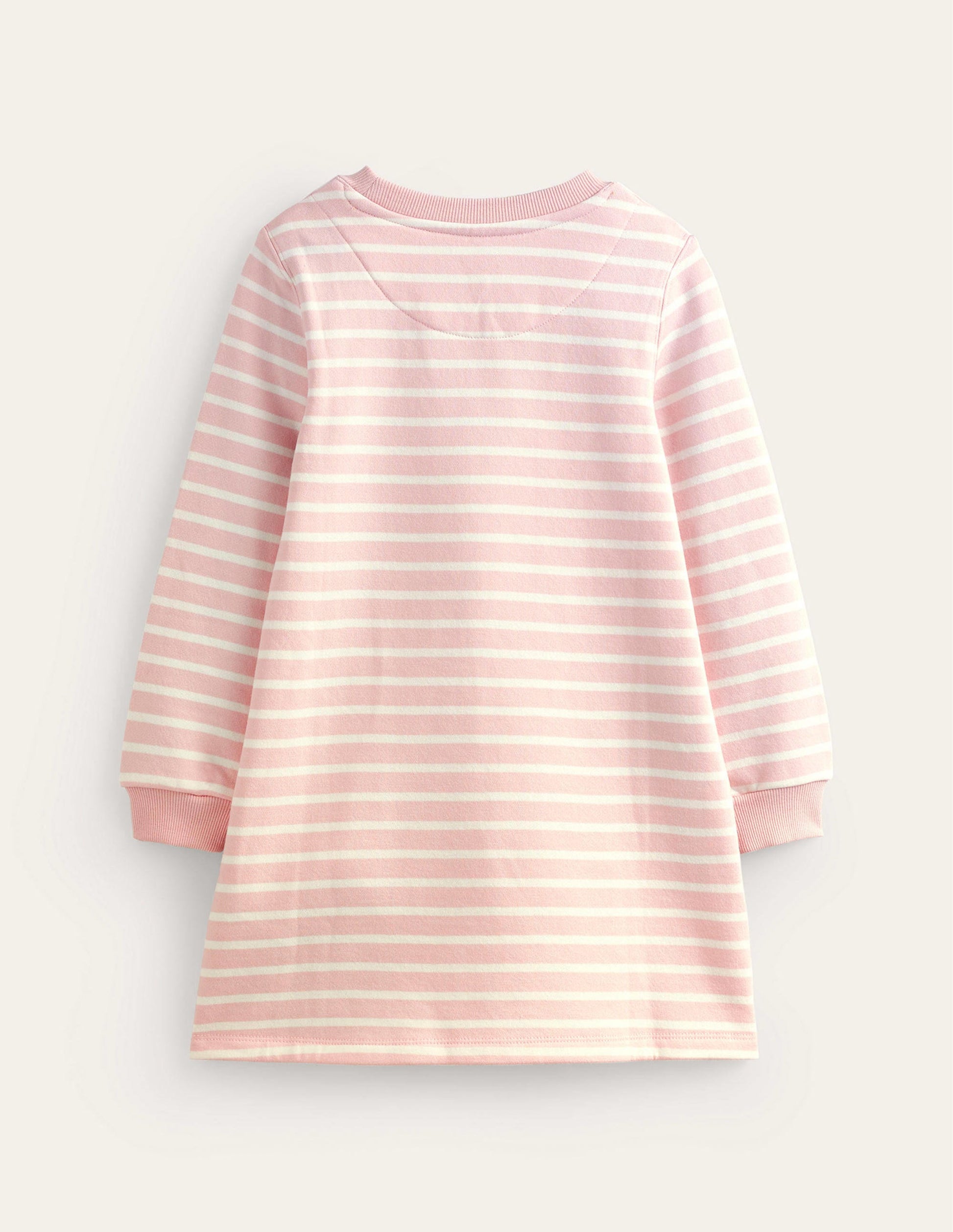 Cosy Appliqué Sweatshirt Dress-Ballet Pink/Ivory Dogs-2