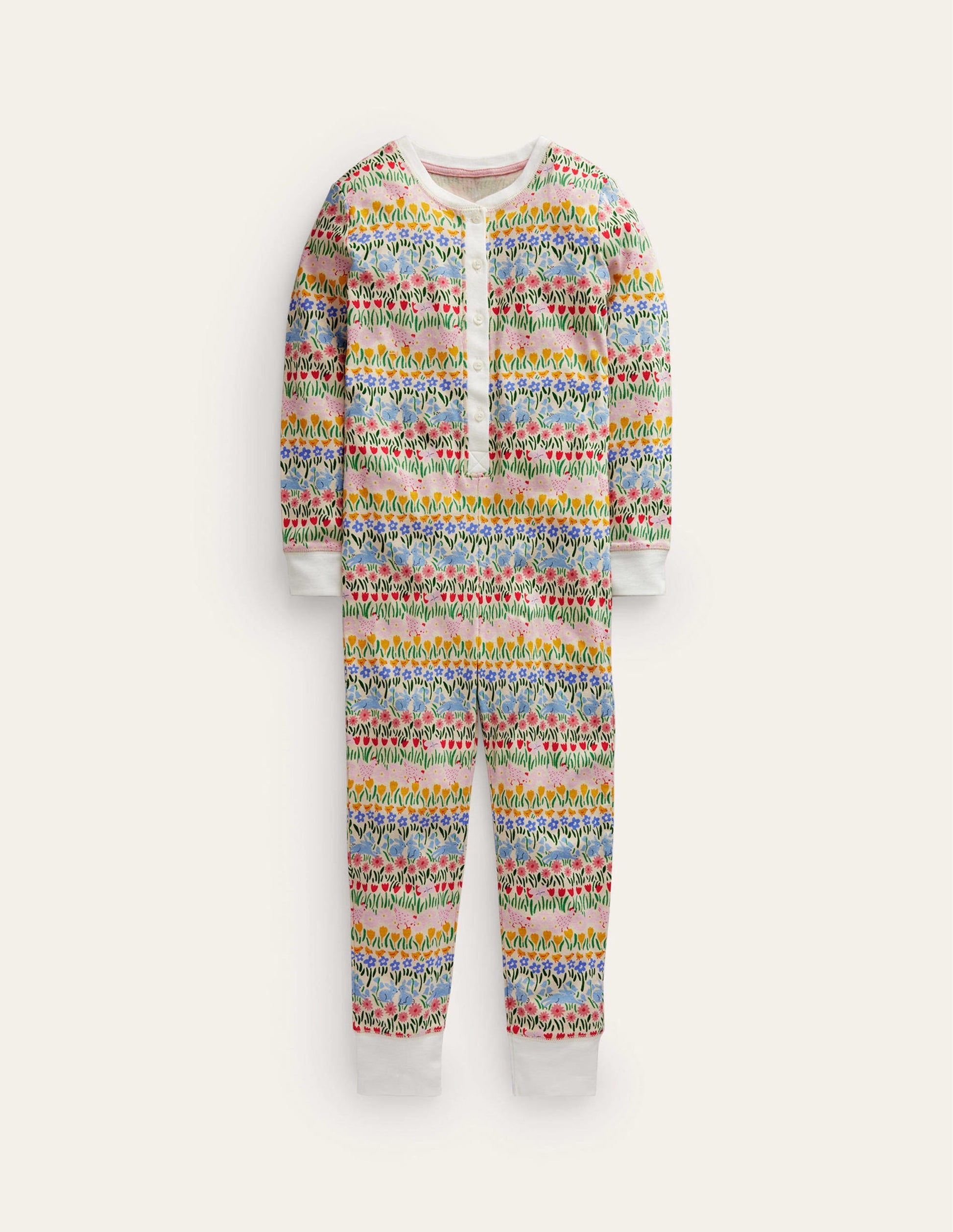 Snug All-In-One Pyjamas-Spring Time Floral-1