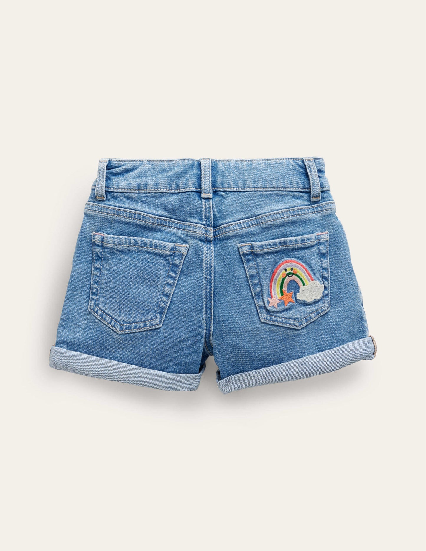 Denim Shorts-Light Vintage Weather
