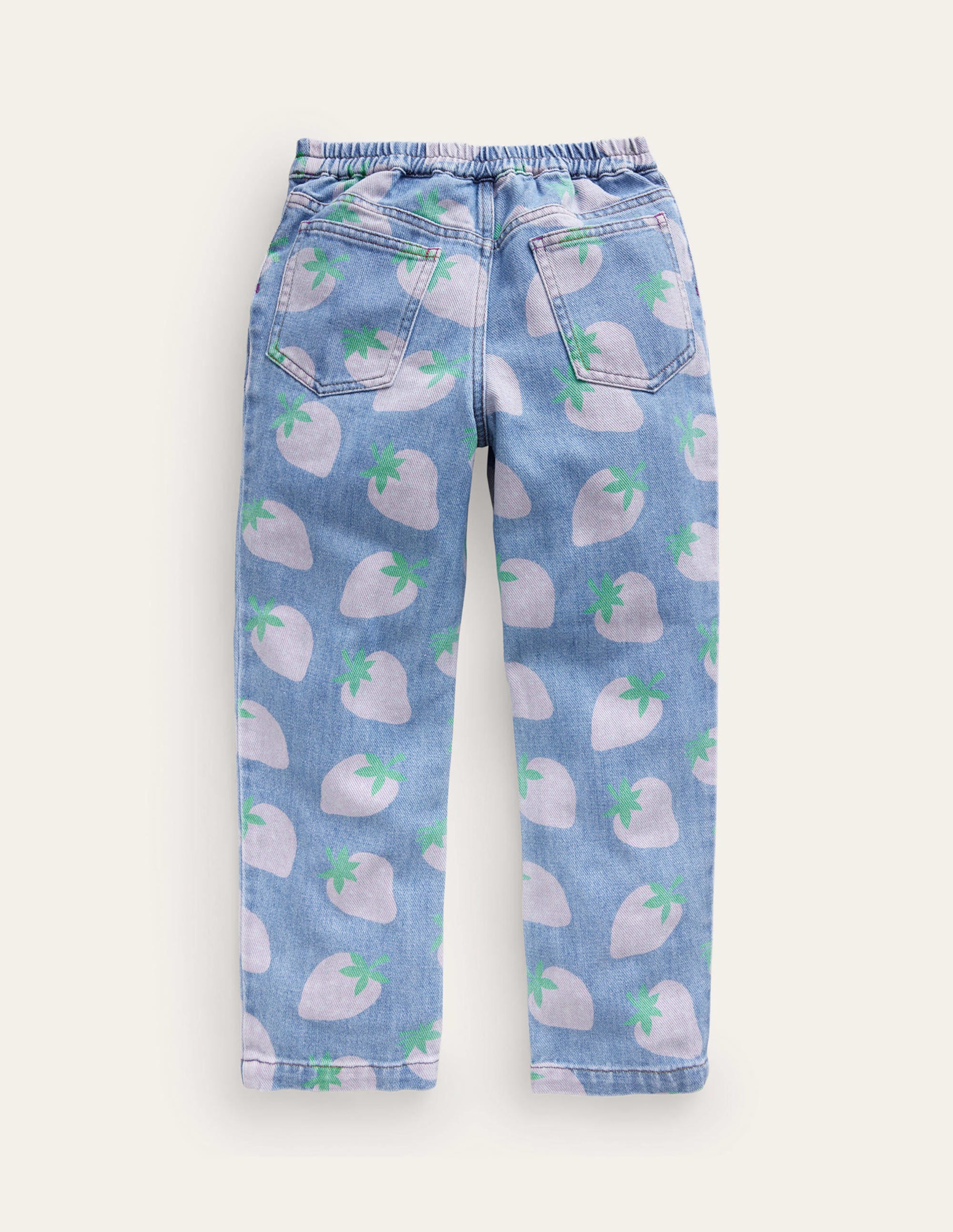 Denim Pull-on Jean-Denim Strawberries - Image 2