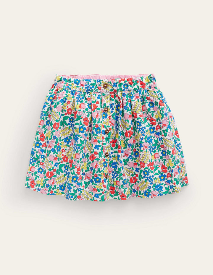 Cord Twirly Skirt-Multi Flowerbed