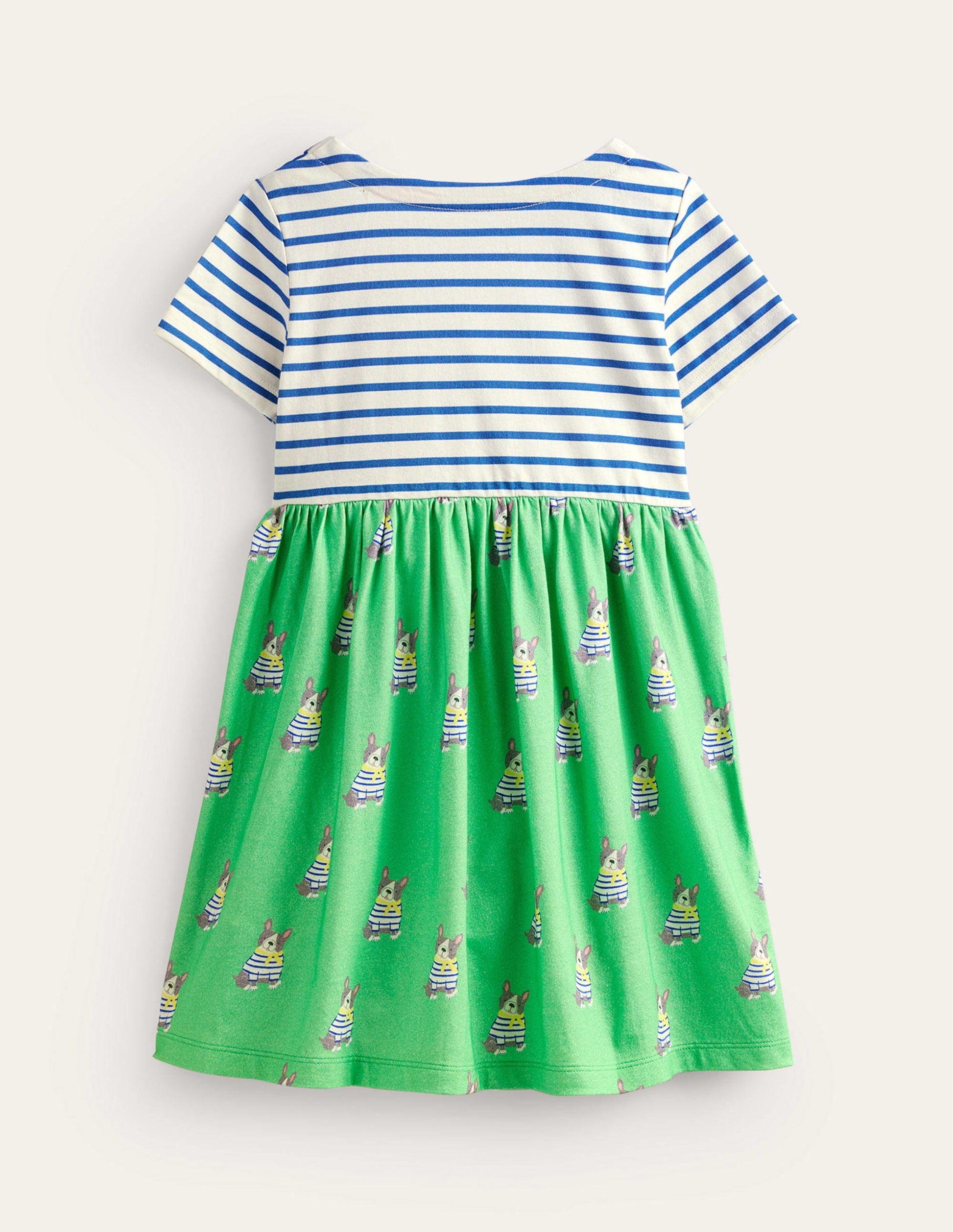 Hotchpotch Jersey dress-Pea Green Small Dogs-2