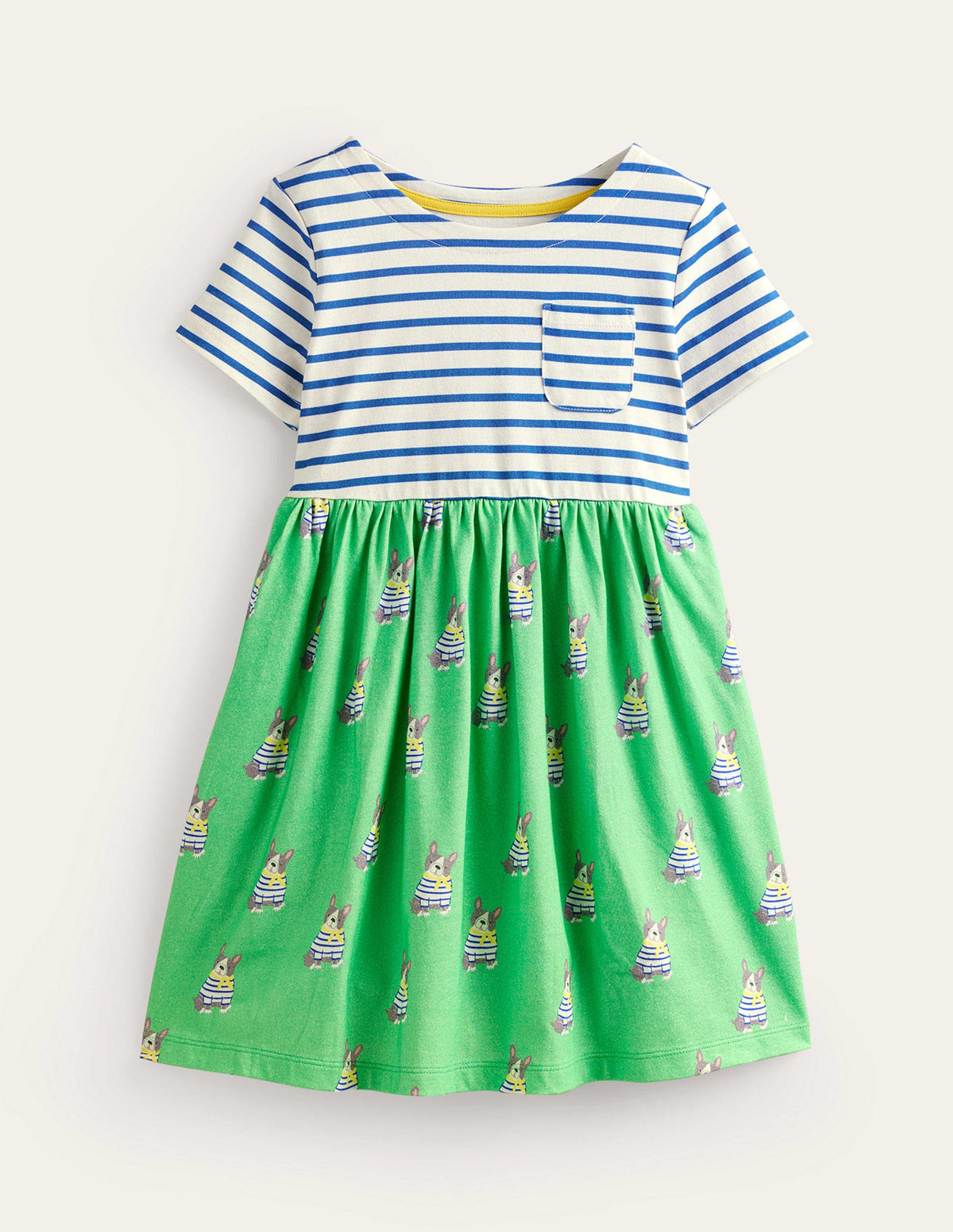 Hotchpotch Jersey dress-Pea Green Small Dogs - Image 1