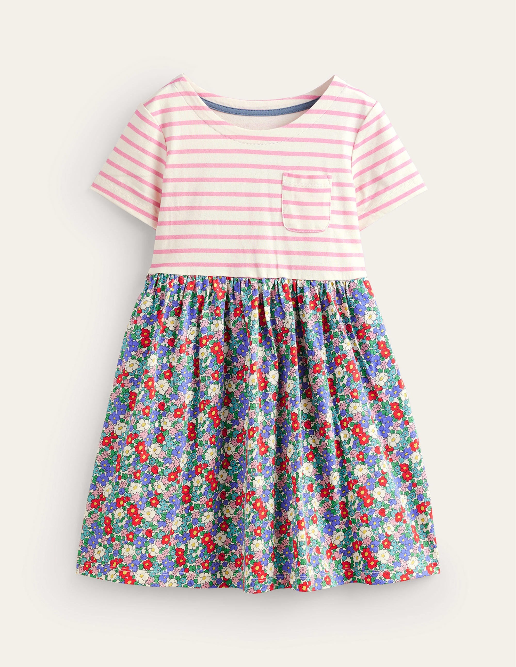 Hotchpotch Jersey dress-Nautical Floral - Image 1