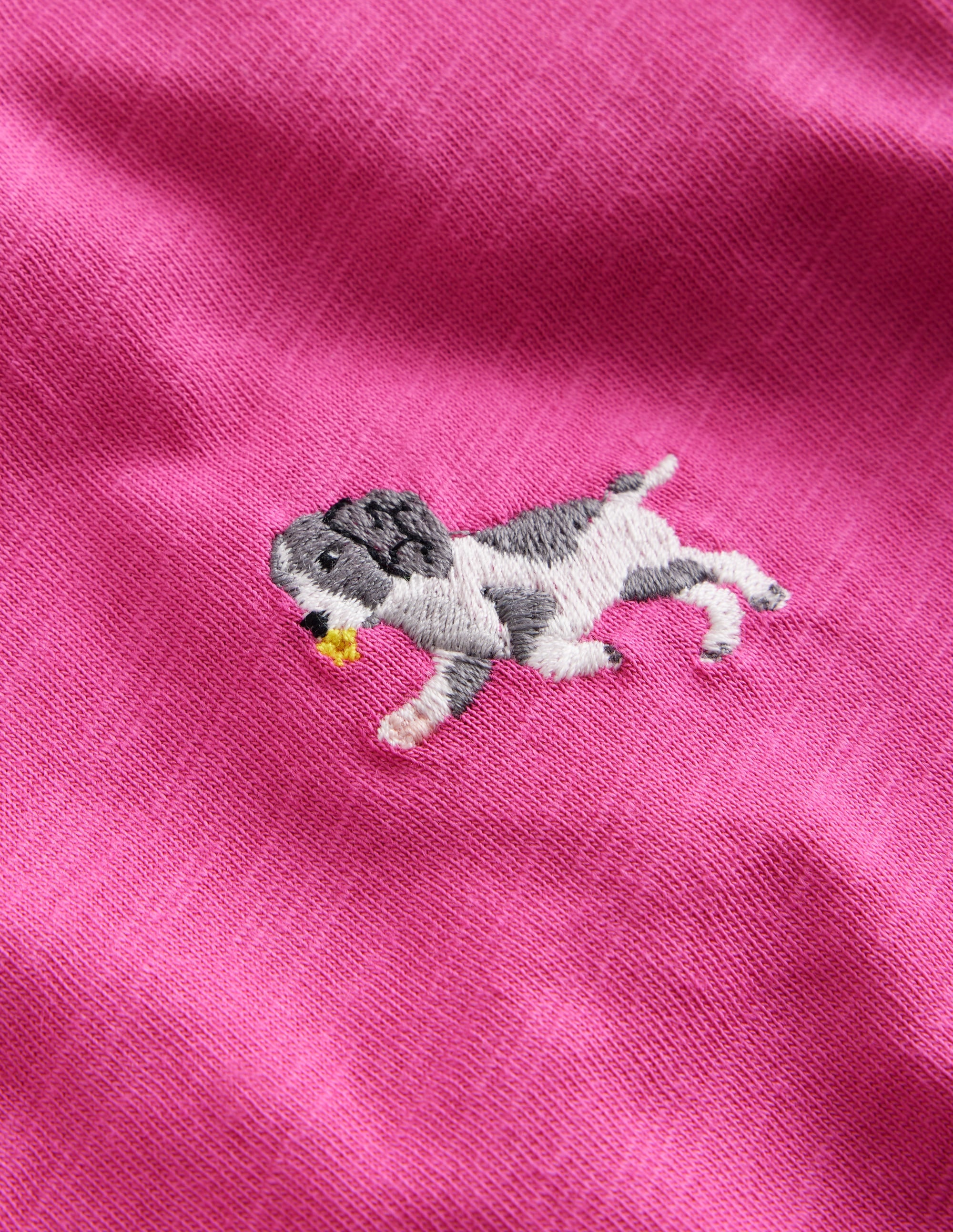 Embroidered Logo T-Shirt-Strawberry Ice Dog - Image 3