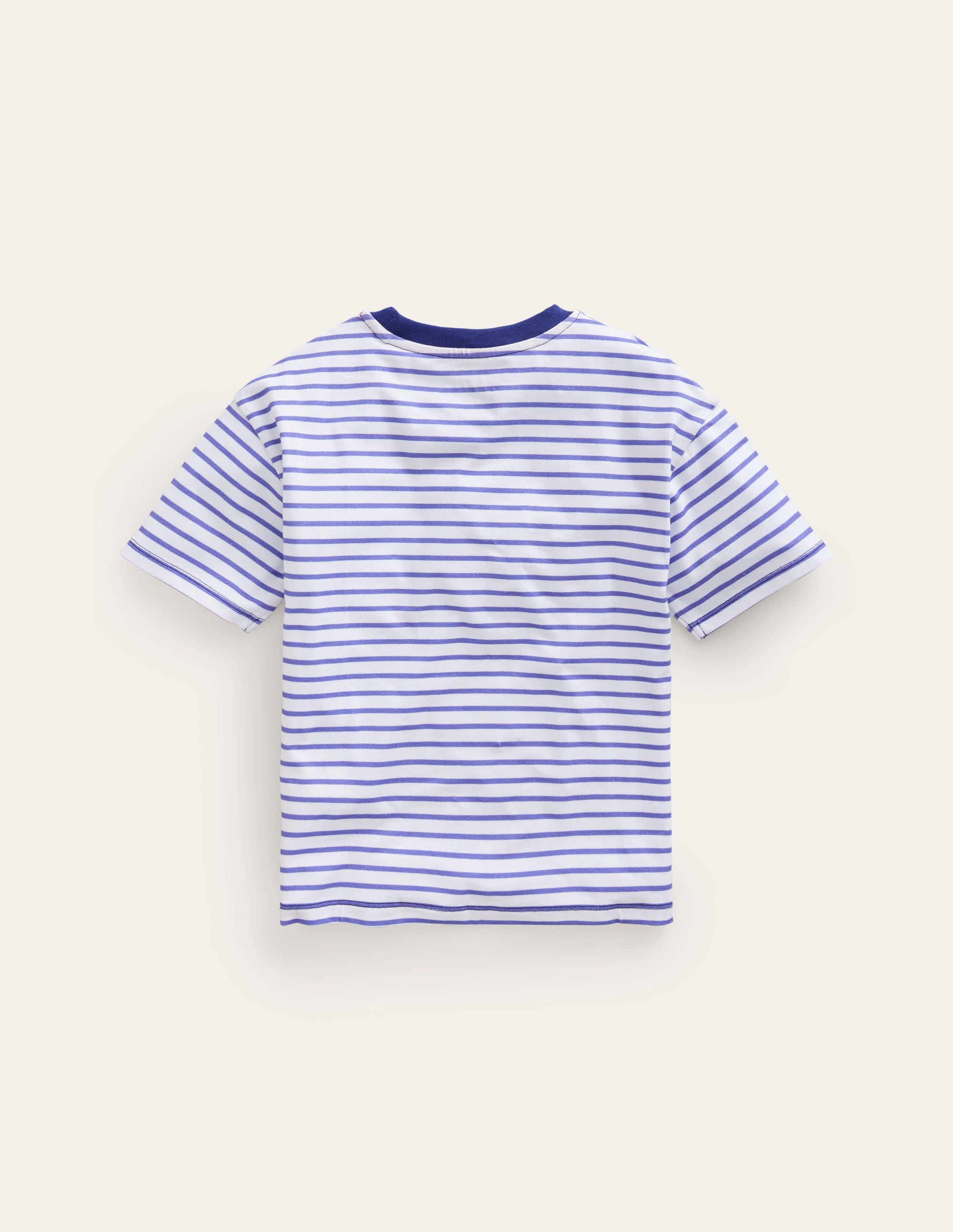 Boucle Relaxed T-shirt-Wisteria Blue/Ivory Heart - Image 2