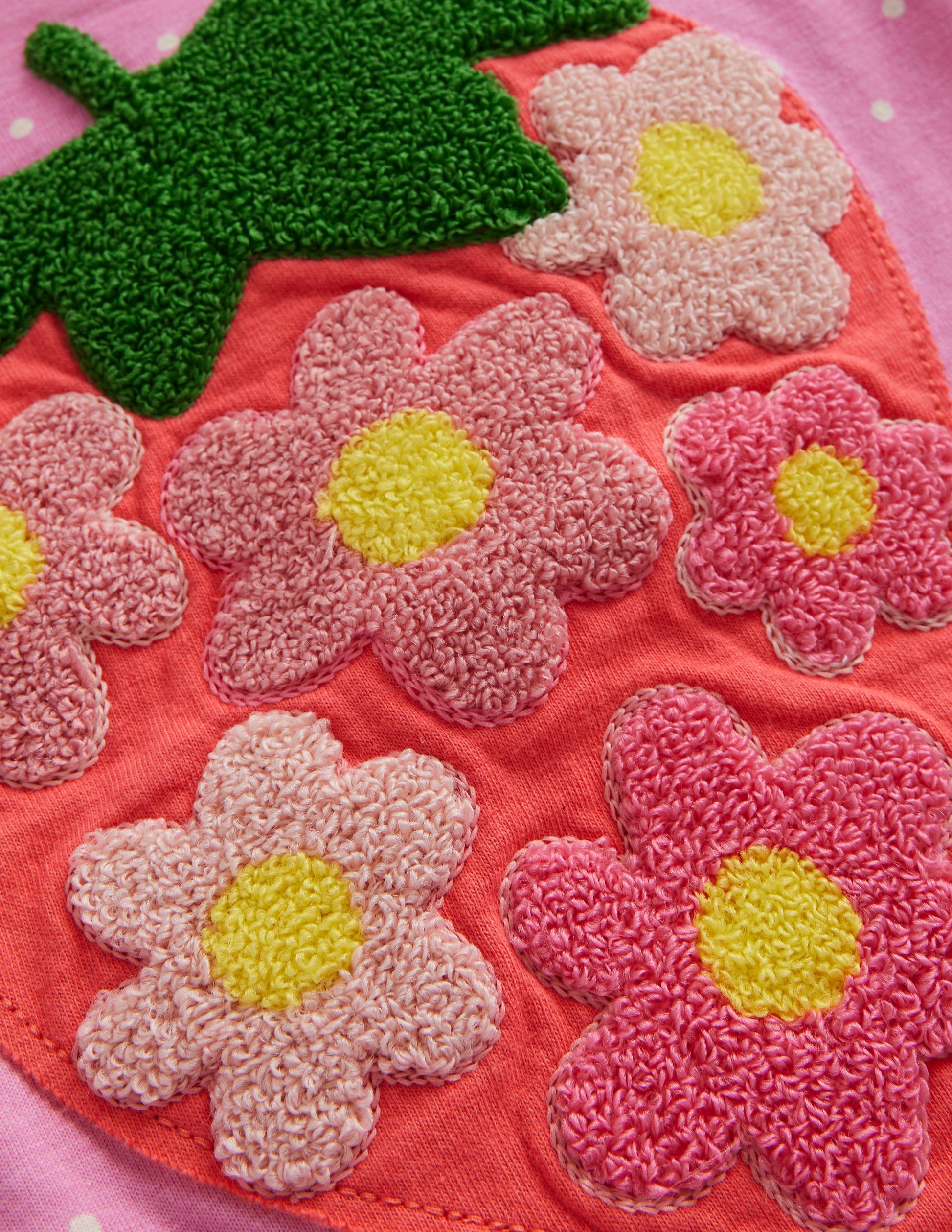 Boucle Relaxed T-shirt-Cosmos Pink Strawberry-3