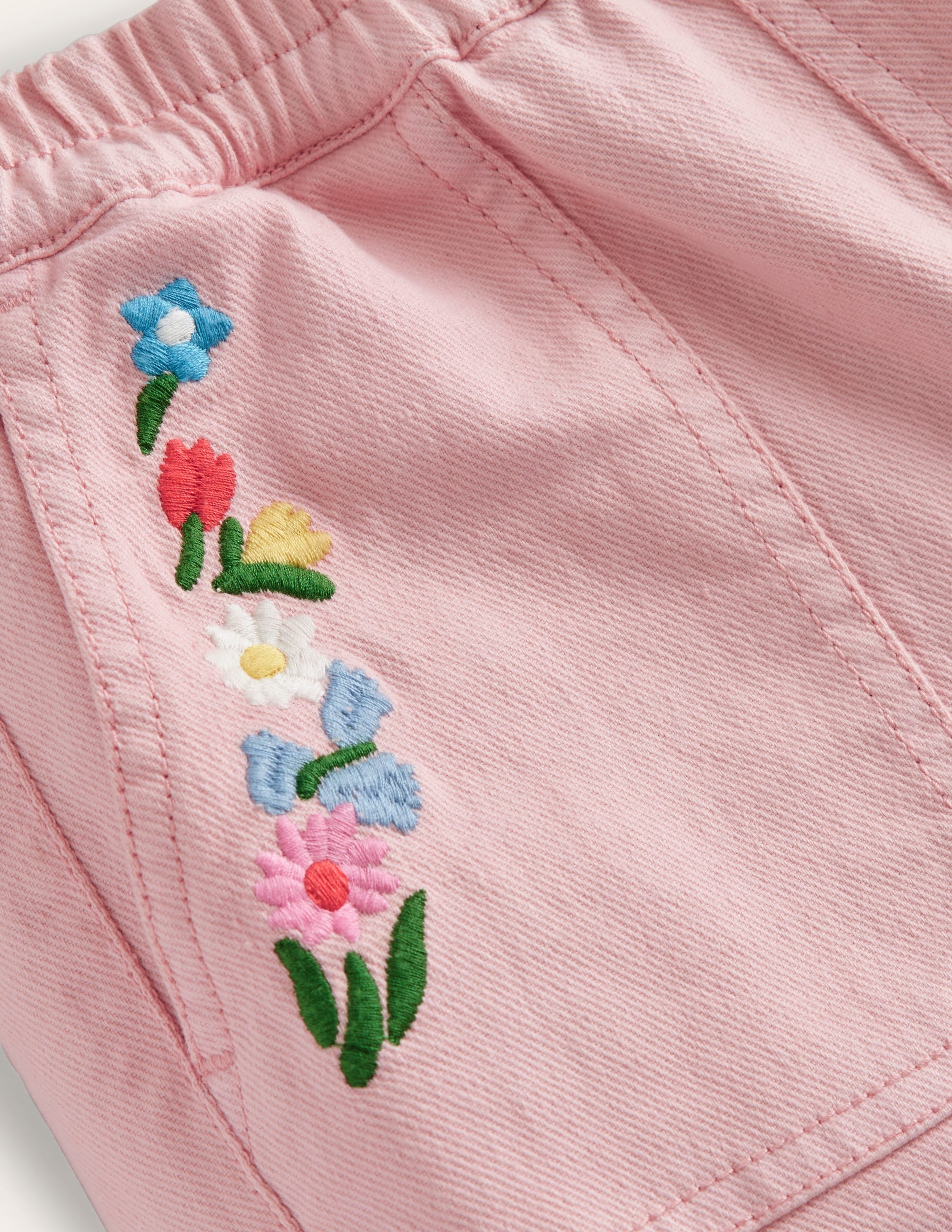 Pull-on Trouser-Provence Dusty Pink Embroidery - Image 3